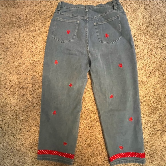 Quacker Factory Vintage Lobster Jeans Size 8 - Picture 3 of 10